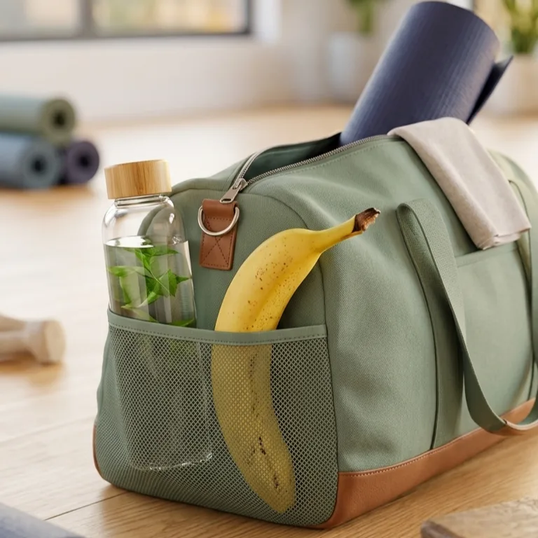 Gym bag lifestyle scene