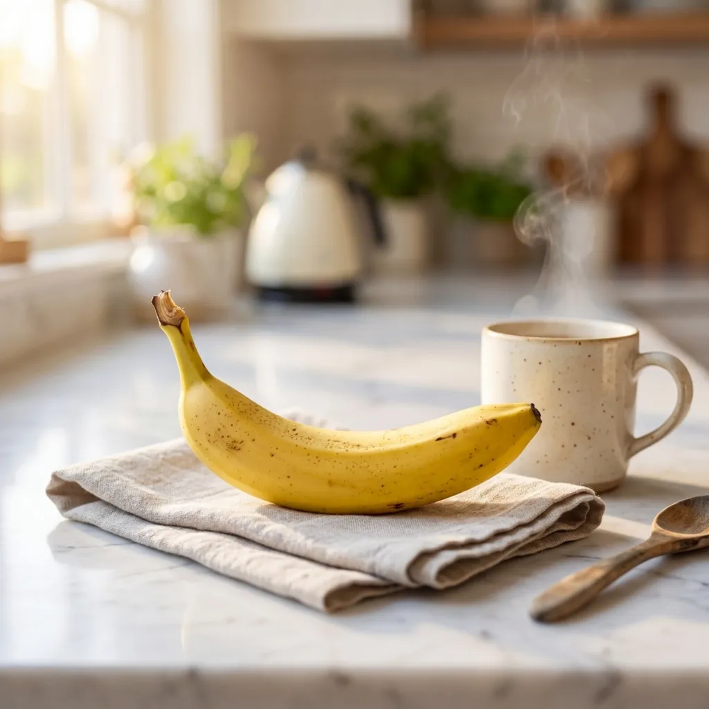 Banana in a jungle scene with a gorilla — AI-generated lifestyle shot