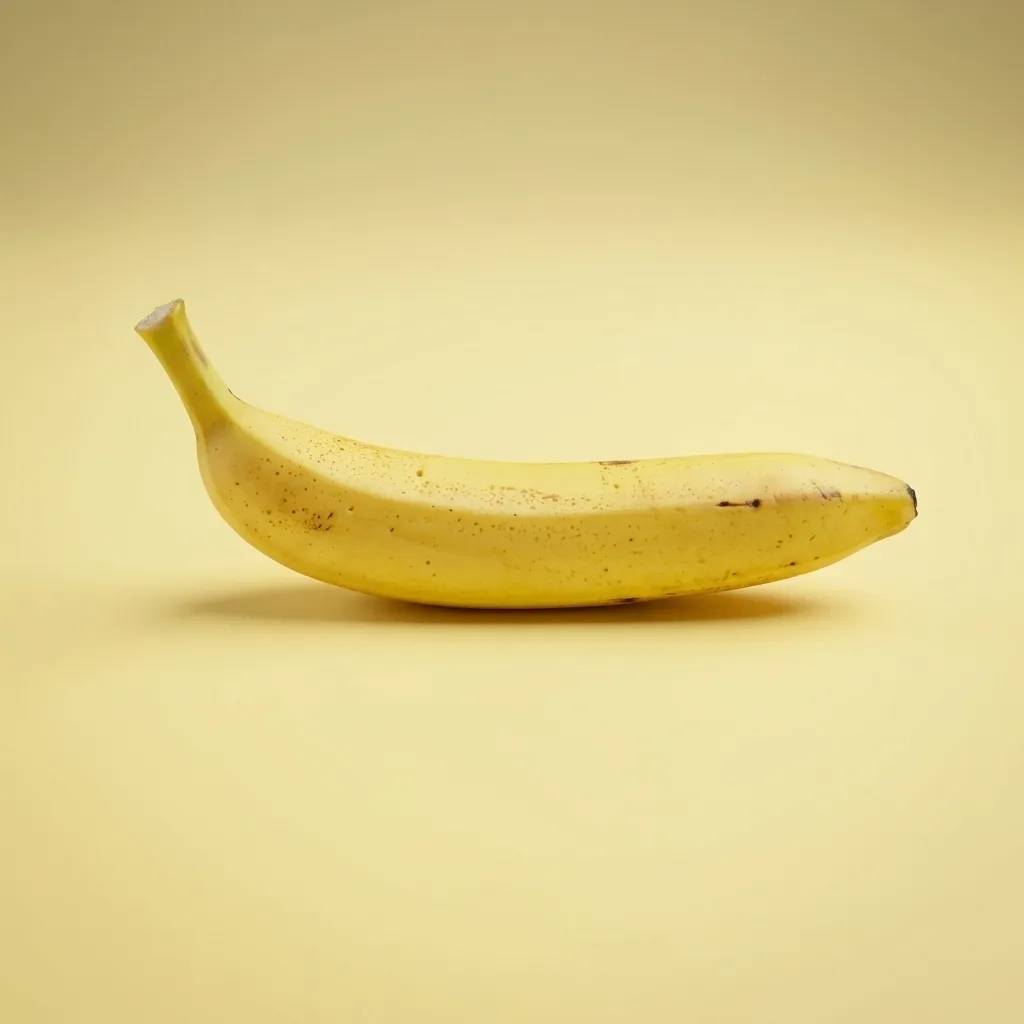 Banana on a clean white studio background — professional product photo